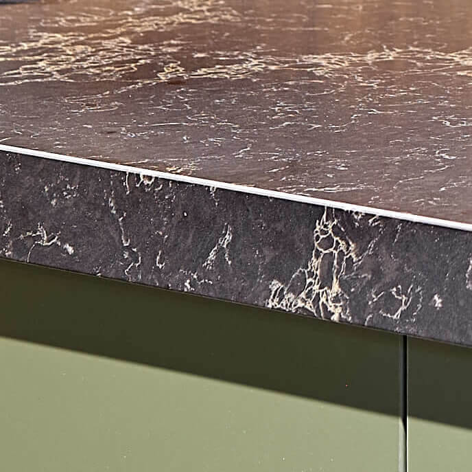 6 centimeter dik composiet werkblad - Jetstone Vanilla Noir gepolijs