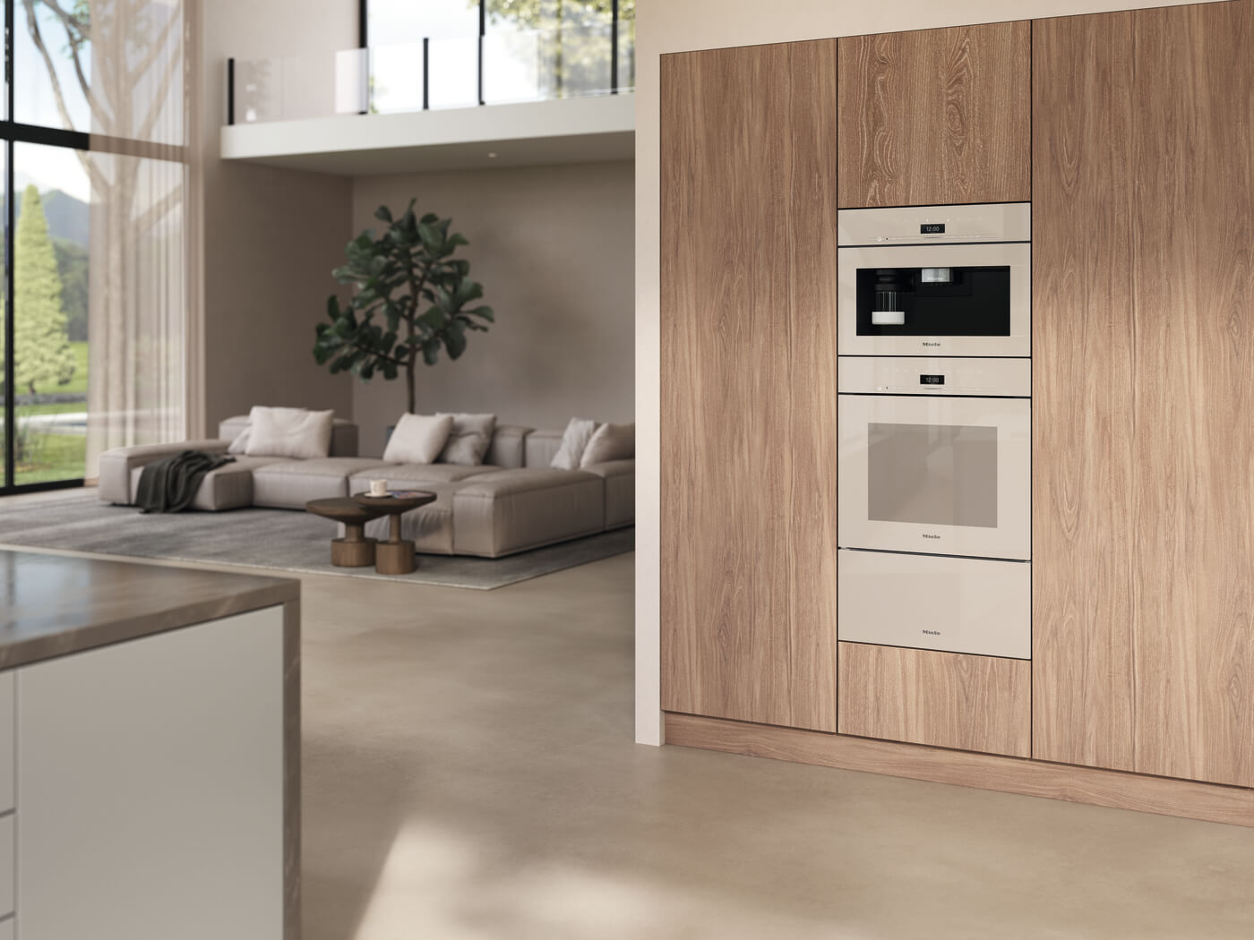 Miele Pearl Beige inbouwapparatuur | Eigenhuis Keukens