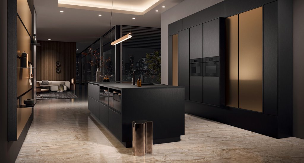 Hotel Chique zwart kookeiland keuken | Eigenhuis Keukens