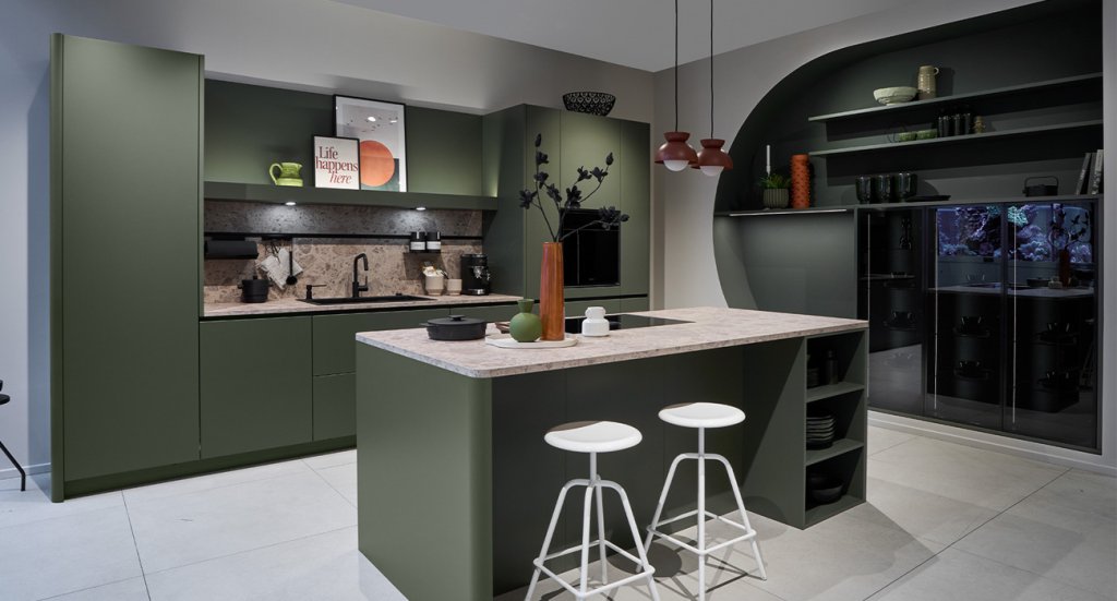 Urban groene greeploze keuken | Eigenhuis Keukens