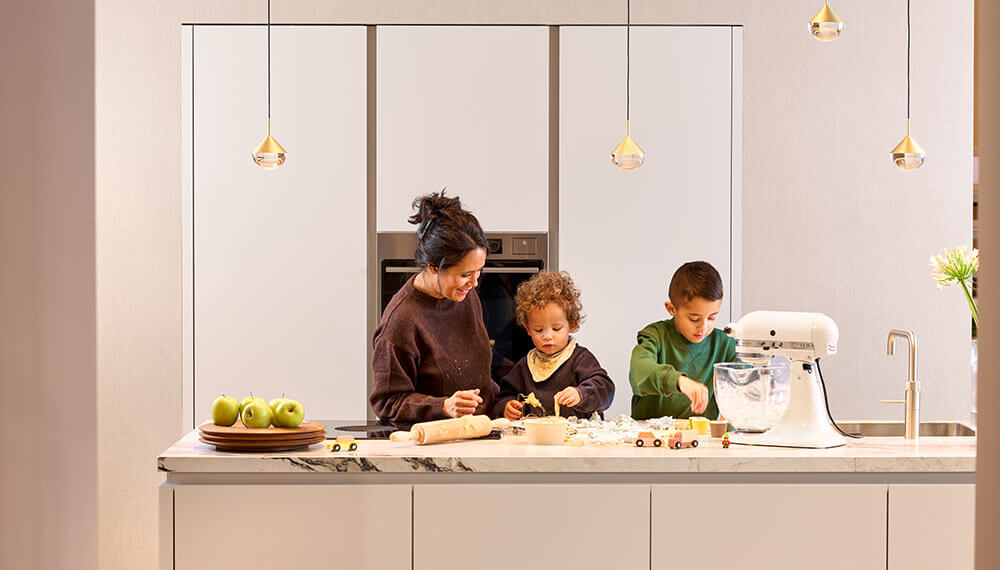 Veilige keuken om met kinderen te koken