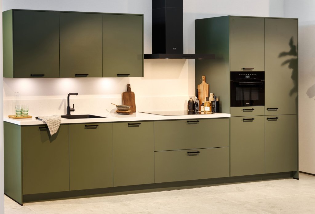 Hacker concept130 keuken in olijfgroen | Eigenhuis Keukens Hacker concept130 keuken in olijfgroen
