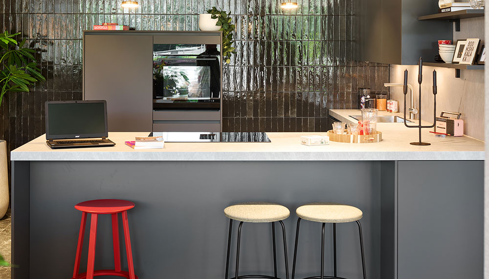 Contrasterende kleuren in de keuken