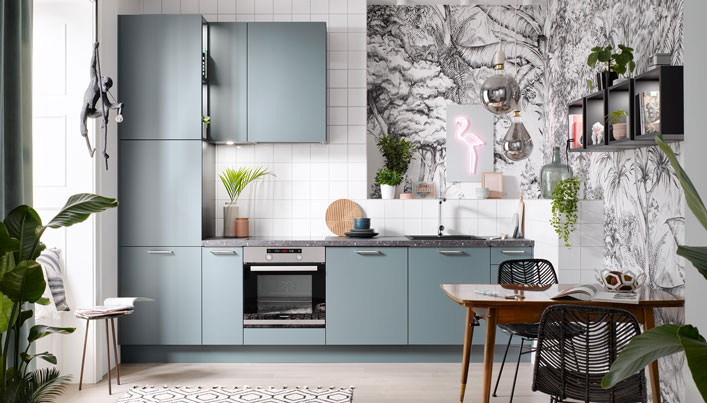 Blauwe Botanische keuken | Eigenhuis Keukens Blauwe Botanische keuken | Eigenhuis Keukens