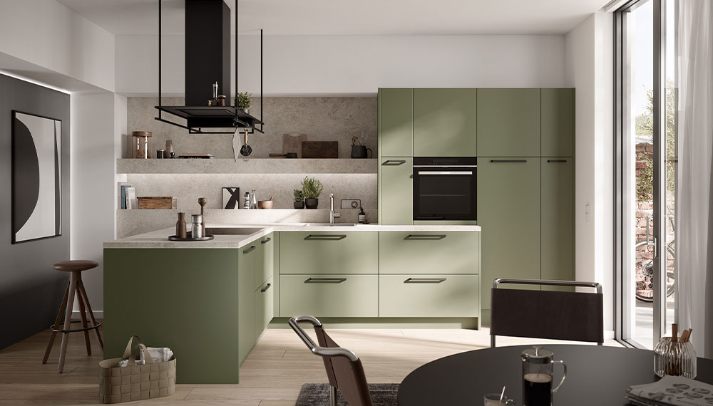 Duurzame olijfgroene concept130 keuken | Eigenhuis Keukens
