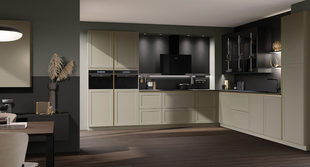 Koel beige Systemat keuken | Eigenhuis Keukens Greige Systemat keuken | Eigenhuis Keukens