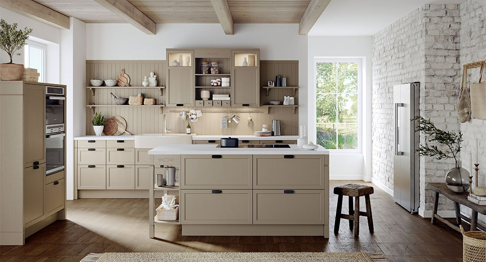 Zandkleurige landelijke keuken | Eigenhuis Keukens